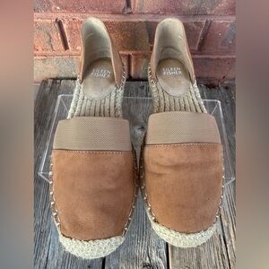 Eileen Fisher Womens Tan Lady Nubuck D'orsay Espadrille Flats Shoes Sz 5 Sandals
